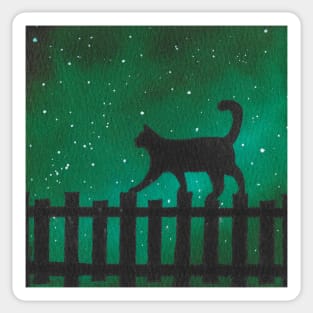 Cat on the fence Sticker